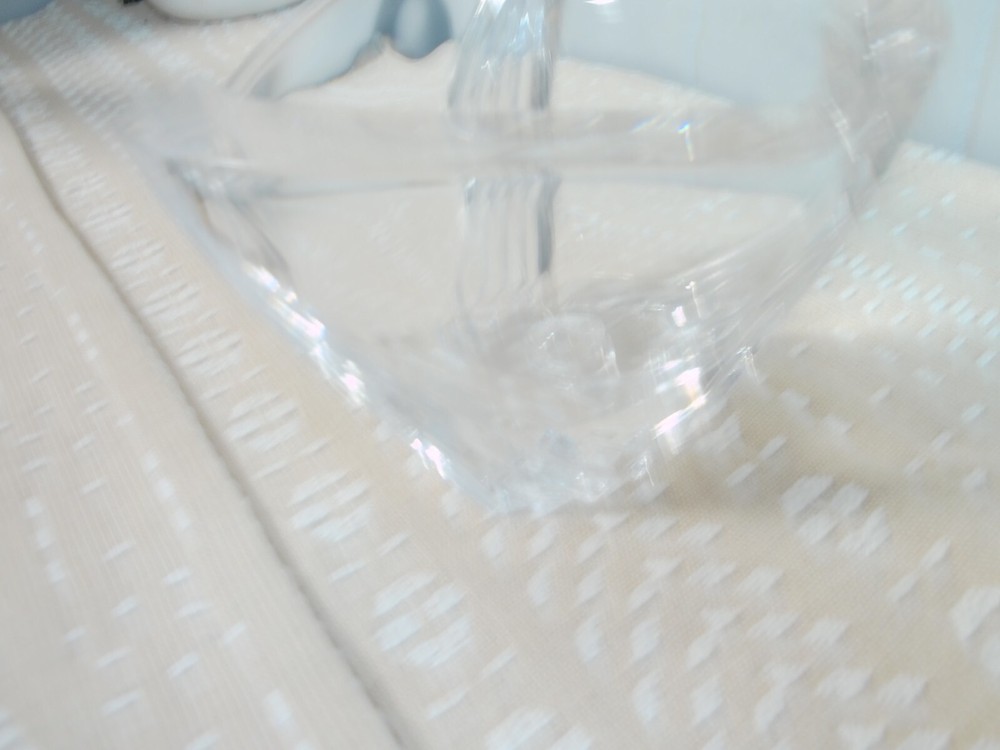 Heavy Clear Crystal Candy Dish or Candle Holders