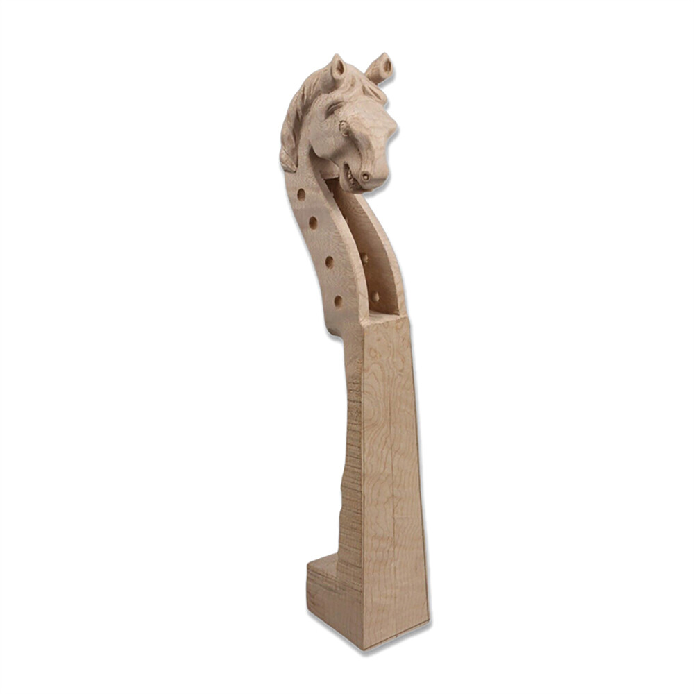 4 String Violin Neck 4/4 Maple Violin Replacement Neck Horse Hand-Carved