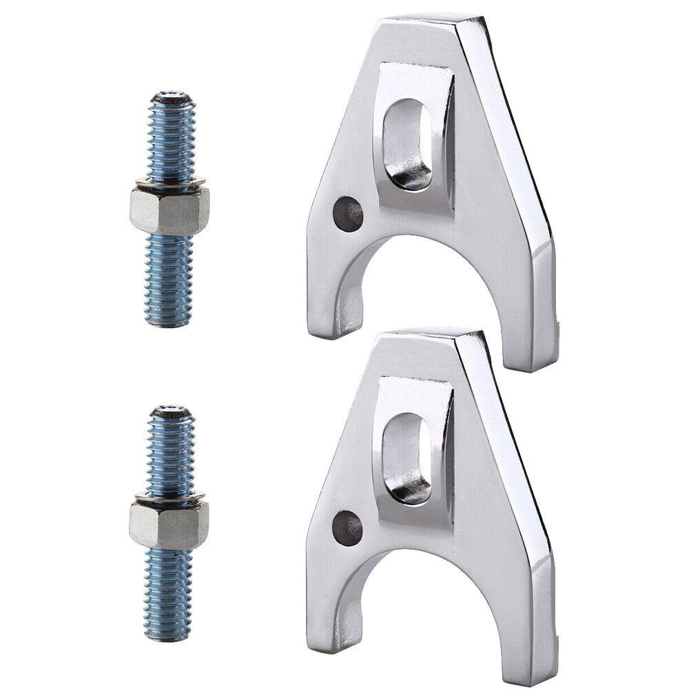2Sets Chrome Billet Aluminum Distributor Clamp Hold Down for SBC BBC SB BB HEI