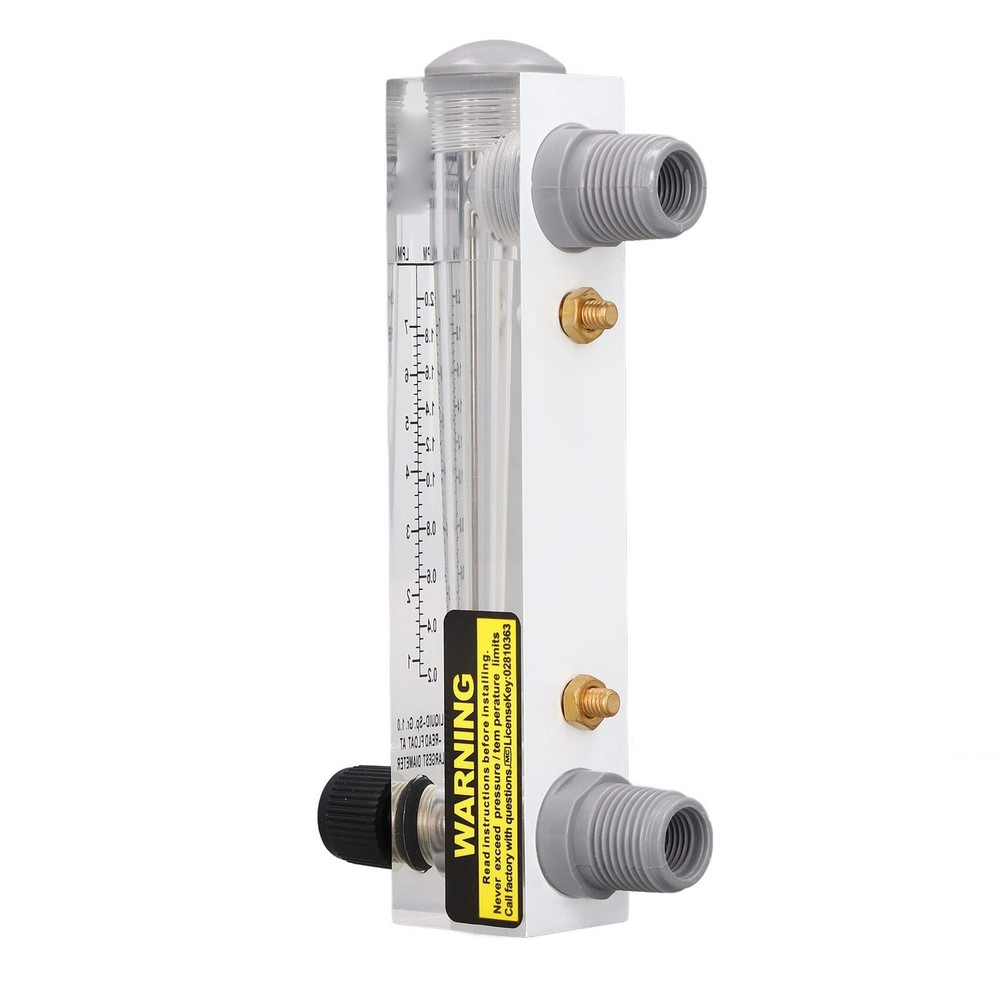 Water Meter Panel Type Flowmeter 1/2in Male Thread and 1/4in Female Thread Dj...