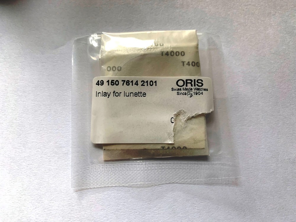 Genuine ORIS PVD Bezel Insert Ring case# 7614 WilliamsF1 Team Chronograph ⌀45mm