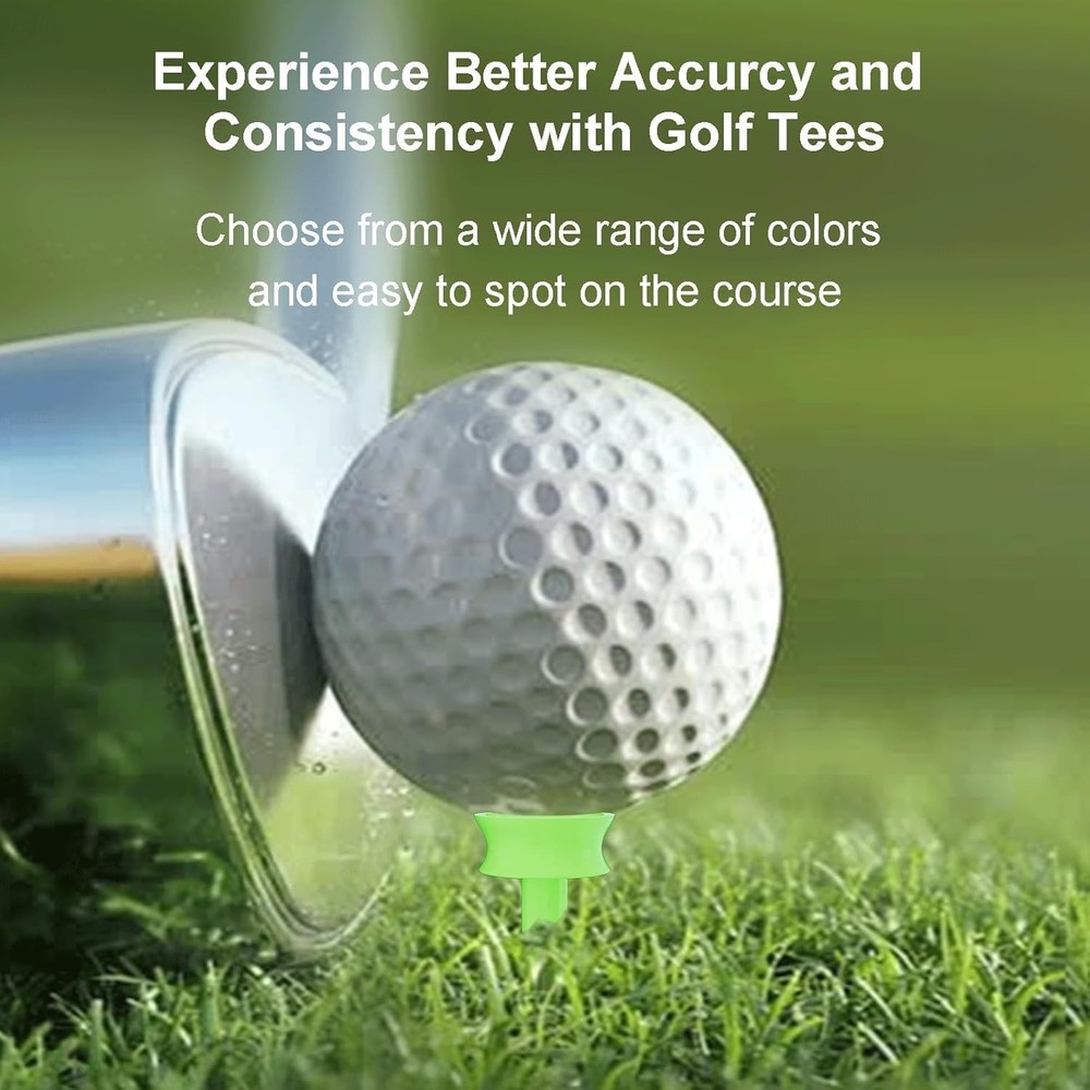 100 Pack 0.82" Golf Tees, Enhanced Durability & Stability, Engineered to Mini...
