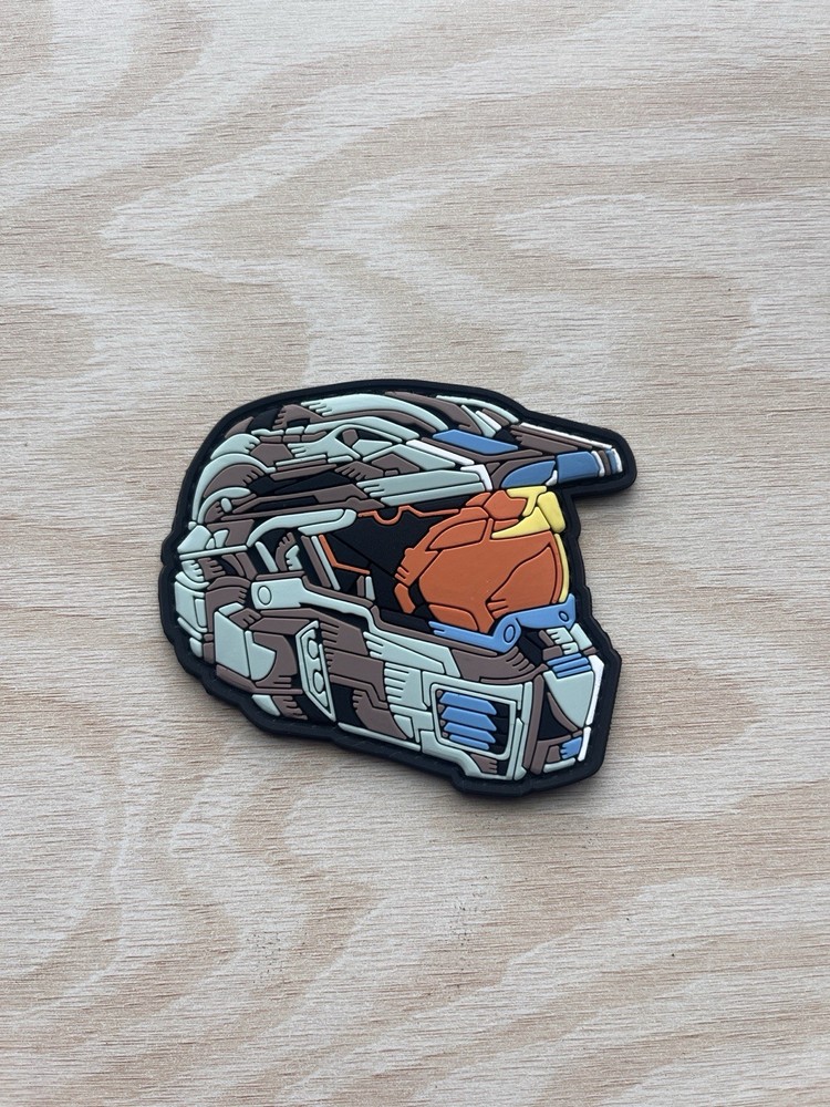 HALO Master Chief Helmet Morale Patch PVC Hook & Loop Tactical Patch Nostalgia
