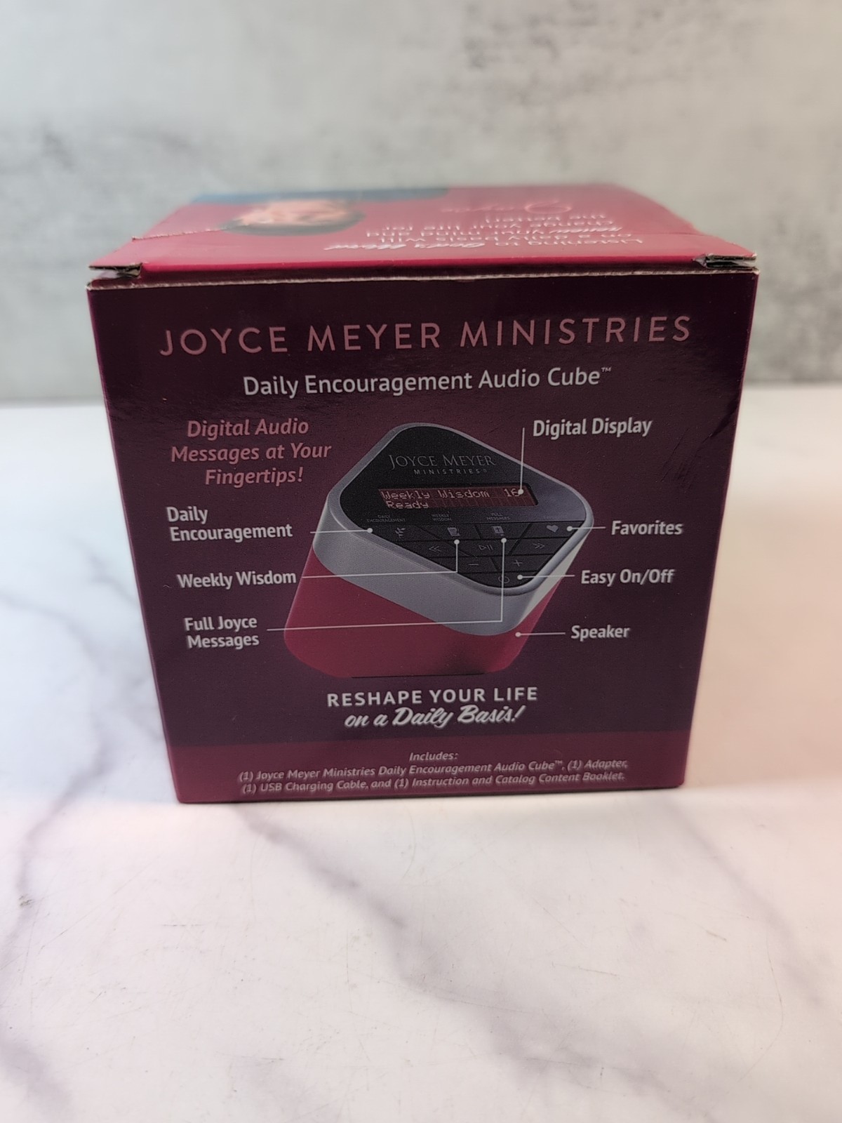 Joyce Meyer Ministries Daily Encouragement Audio Cube Built In Speaker