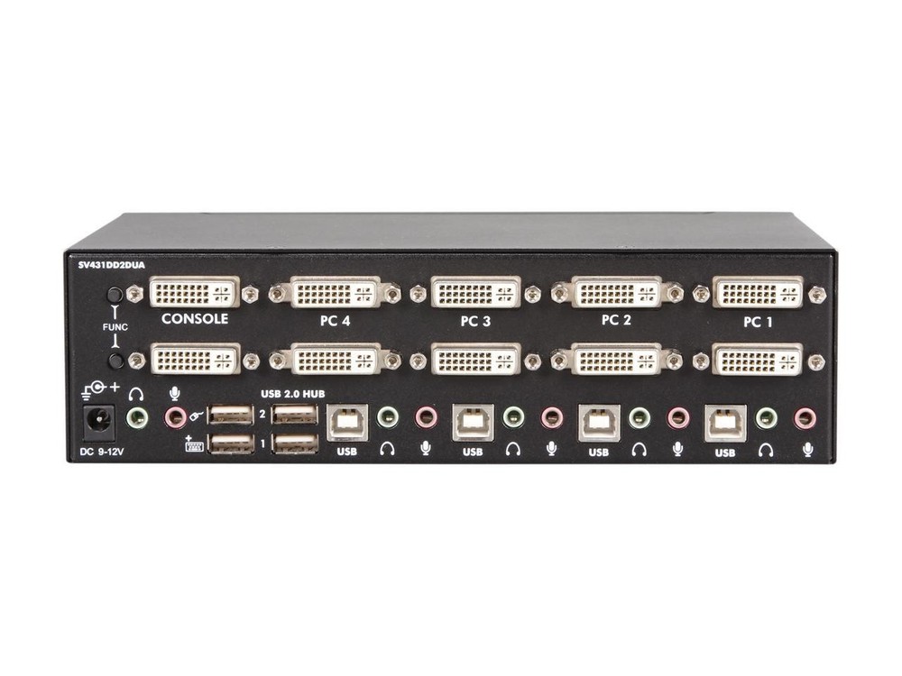 StarTech.com SV431DD2DUA 4-Port Dual KVM Switch with Audio for DVI Computers - B