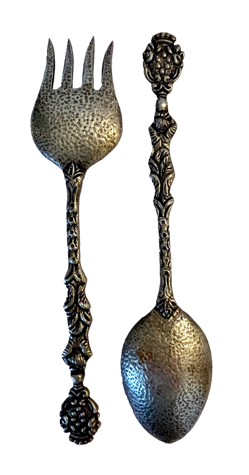 MONTAGNANI Italy Silver Plated Serving Spoon & Fork 7"