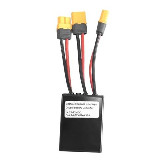 JOJOCY Dual Battery Connector 20V-72V, E-Bike Parallel Module Adapter, XT60 30A