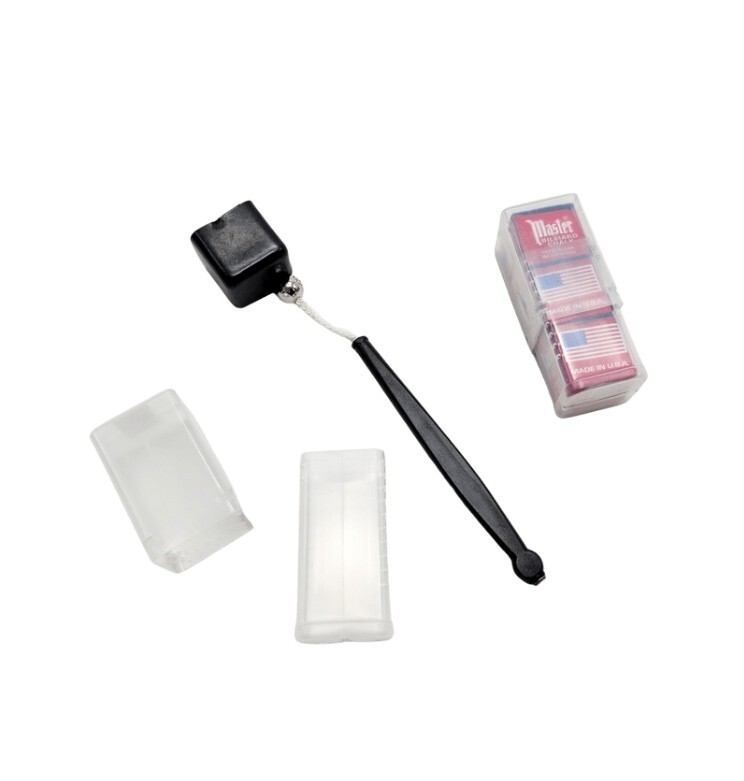 Pool Chalk Holder & 3 Pieces Master Chalk with Chalk Protector Case Billiards