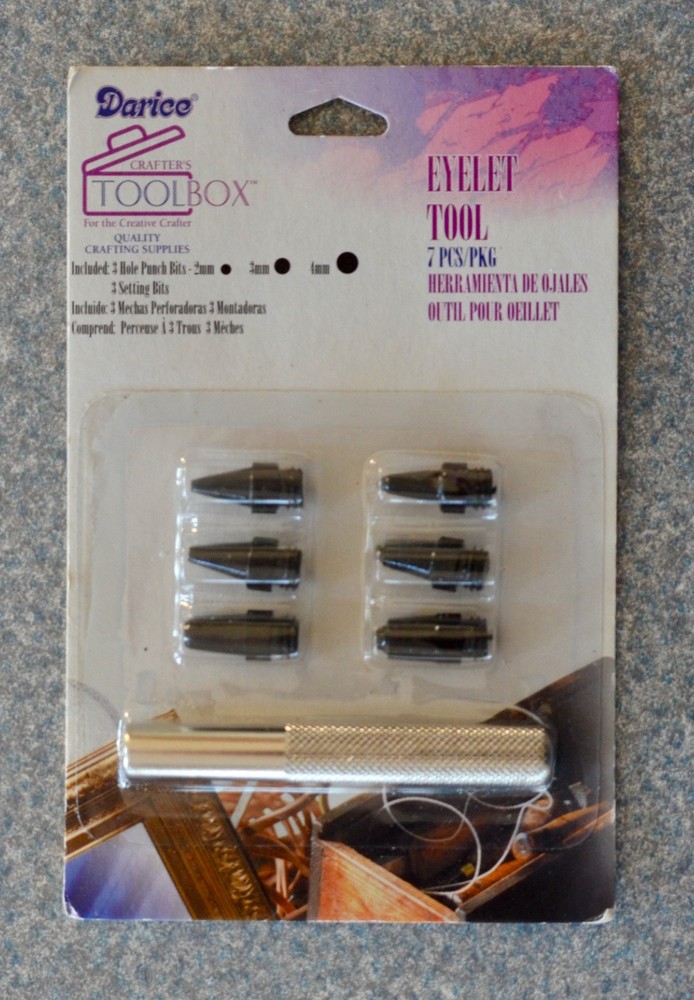 DARICE 7-PCS/PKG EYELET TOOL KIT/CRAFTERS TOOLBOX