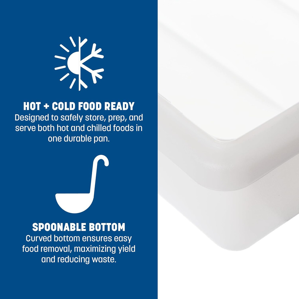 Storplus Food Storage Container with Stackable Design for Catering, Buffets, Res