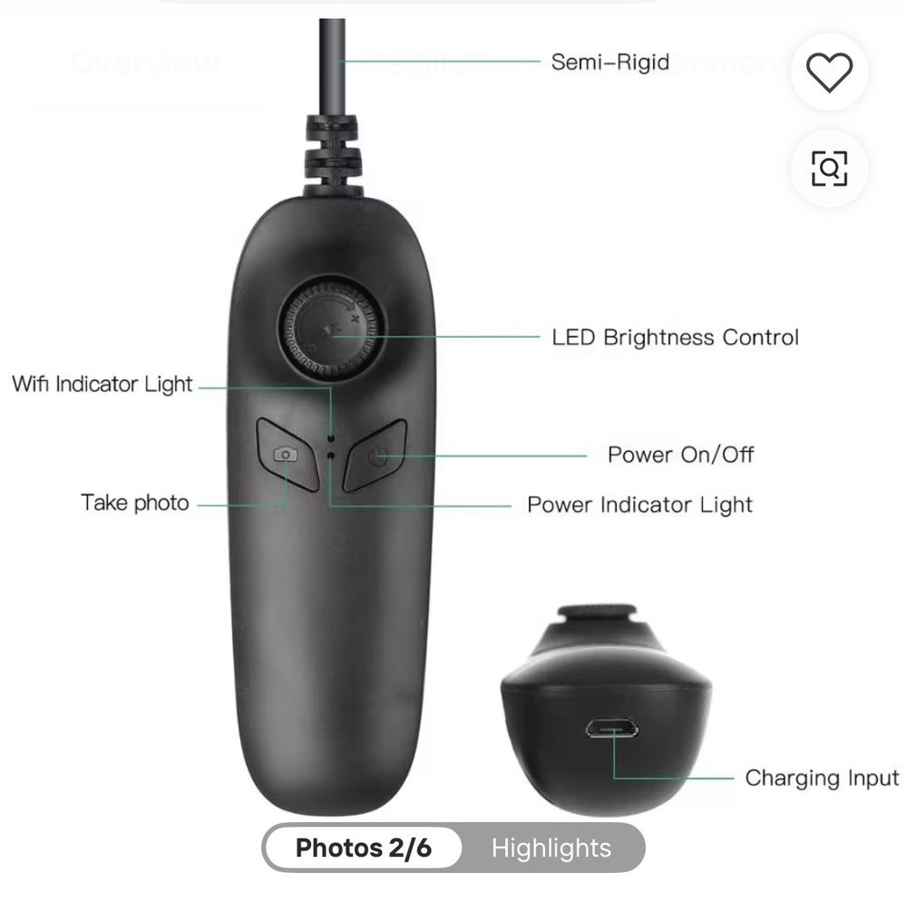 Endoscope Snake Camera with Light,Waterproof Camera for Android iPhone Gift