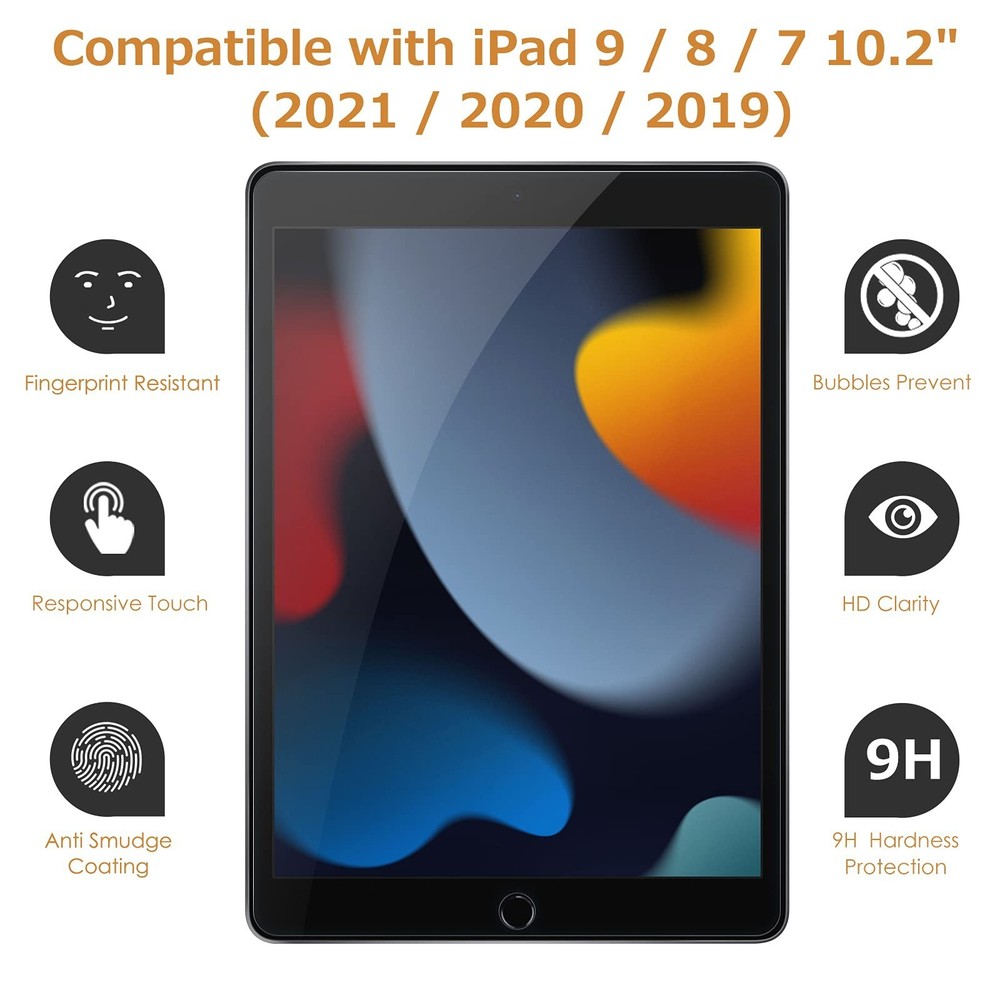 Screen Protector [2-Pack] Compatible with iPad 10.2 2021/2020/2019 (9th/8th/7...