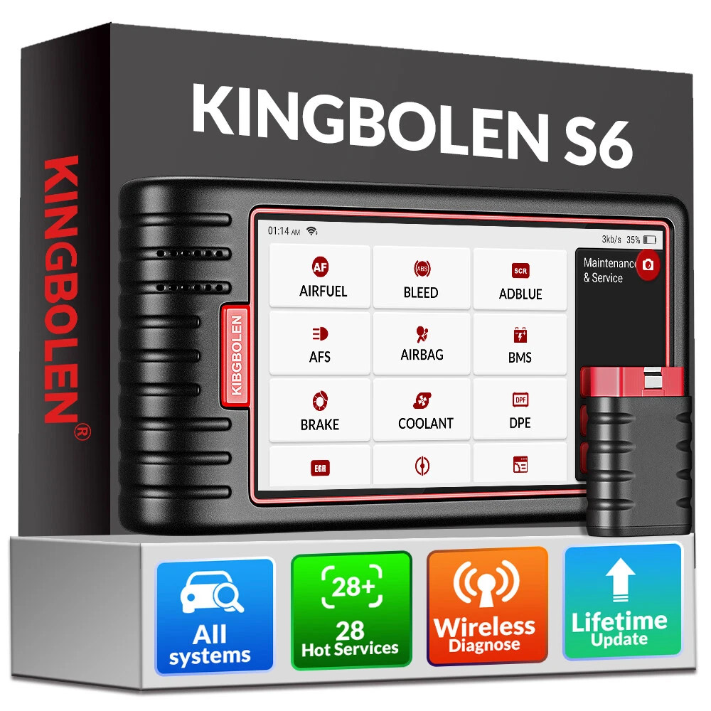 KINGBOLEN S6 BiDirectional OBD2 Diagnostic Scanner Tool Key Coding CANFD MK808BT