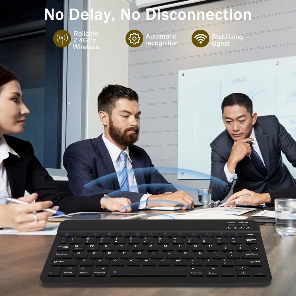 Rechargeable Bluetooth Keyboard and Mouse Combo Universal Ultra-Slim Wireless