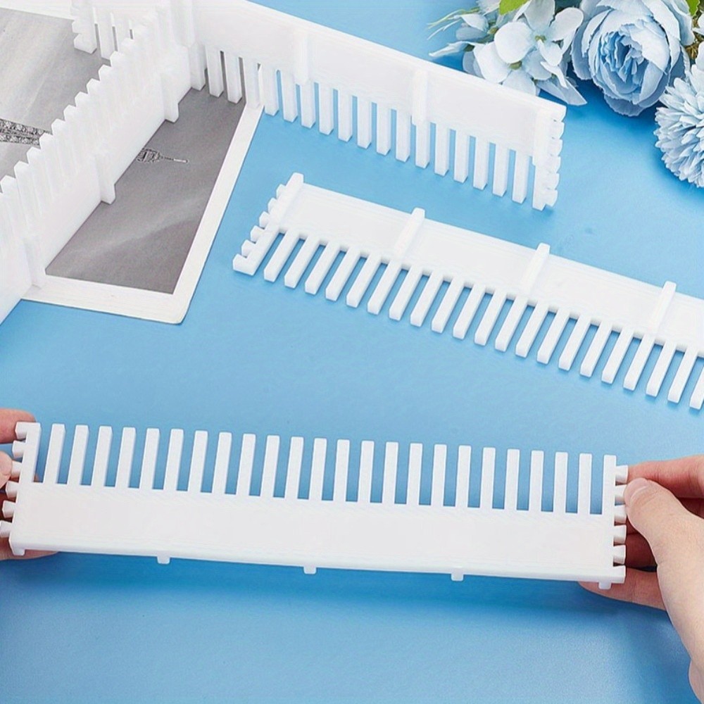 4pcs Rectangle Mold Fixed Frame Mould Craft Tools White 253x60x10mm Home