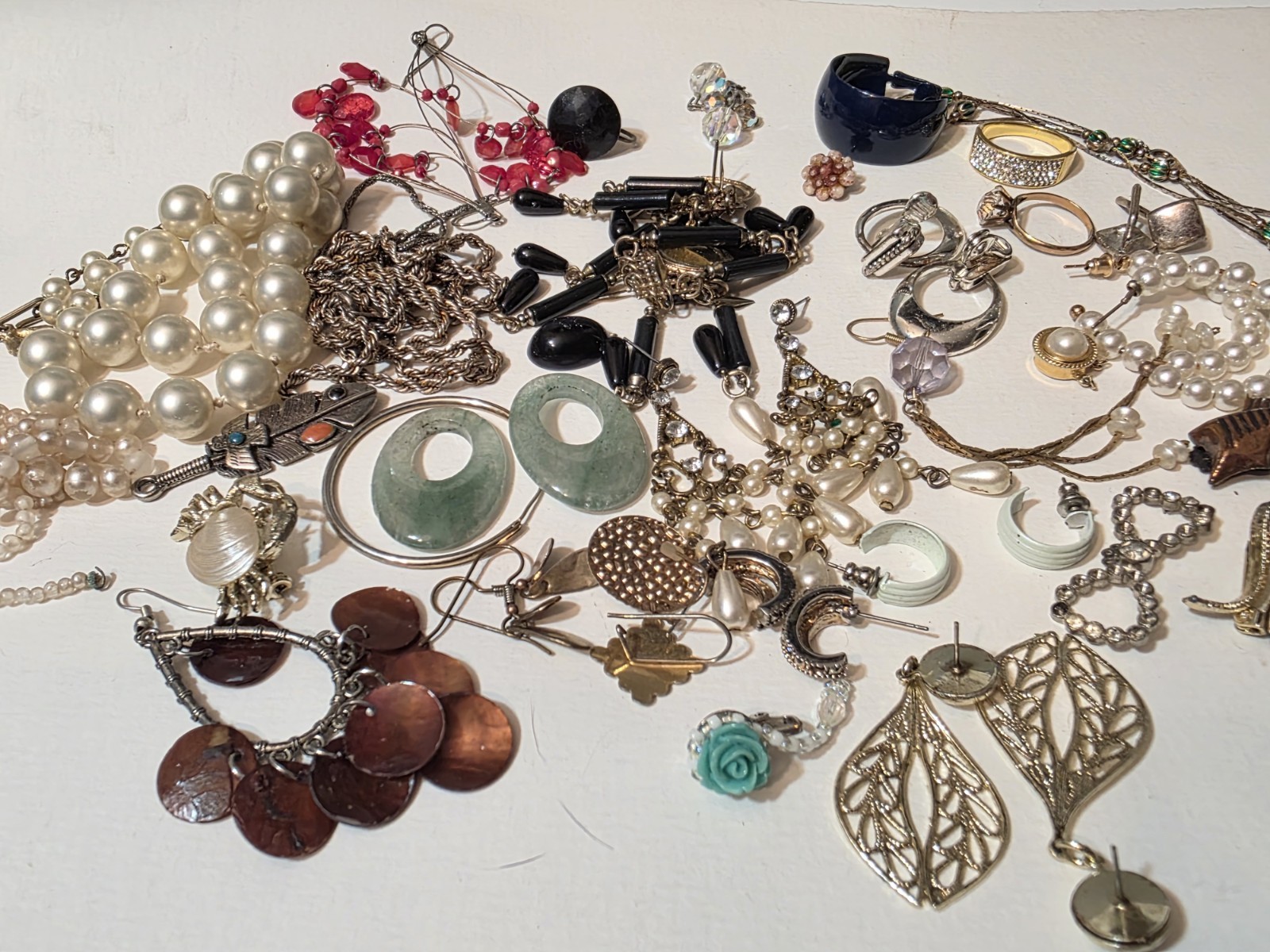 Vintage Junk Broken Craft Jewelry Lot Craft Repair Repurpose