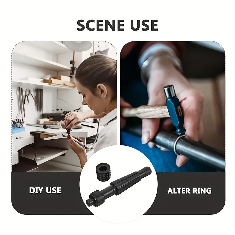 Ring Enlarger Tool Set Adjustable Sizer for Jewelry Ring Resizing & DIY Project