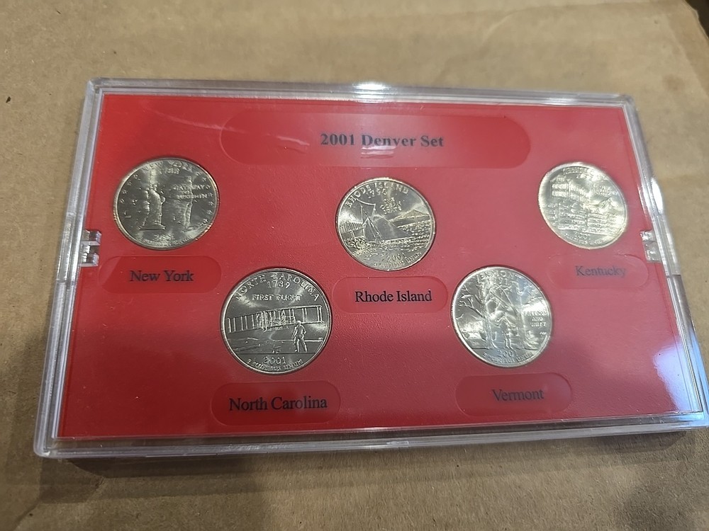 2001 DENVER MINT EDITION STATE QUARTER COLLECTION SET WITH COA