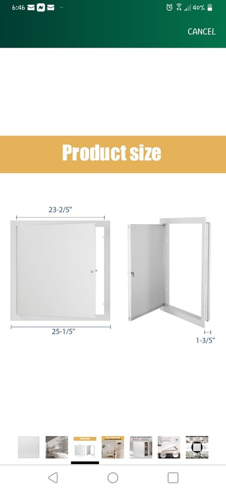 Thickened 1mm 24×24 Access Panel
