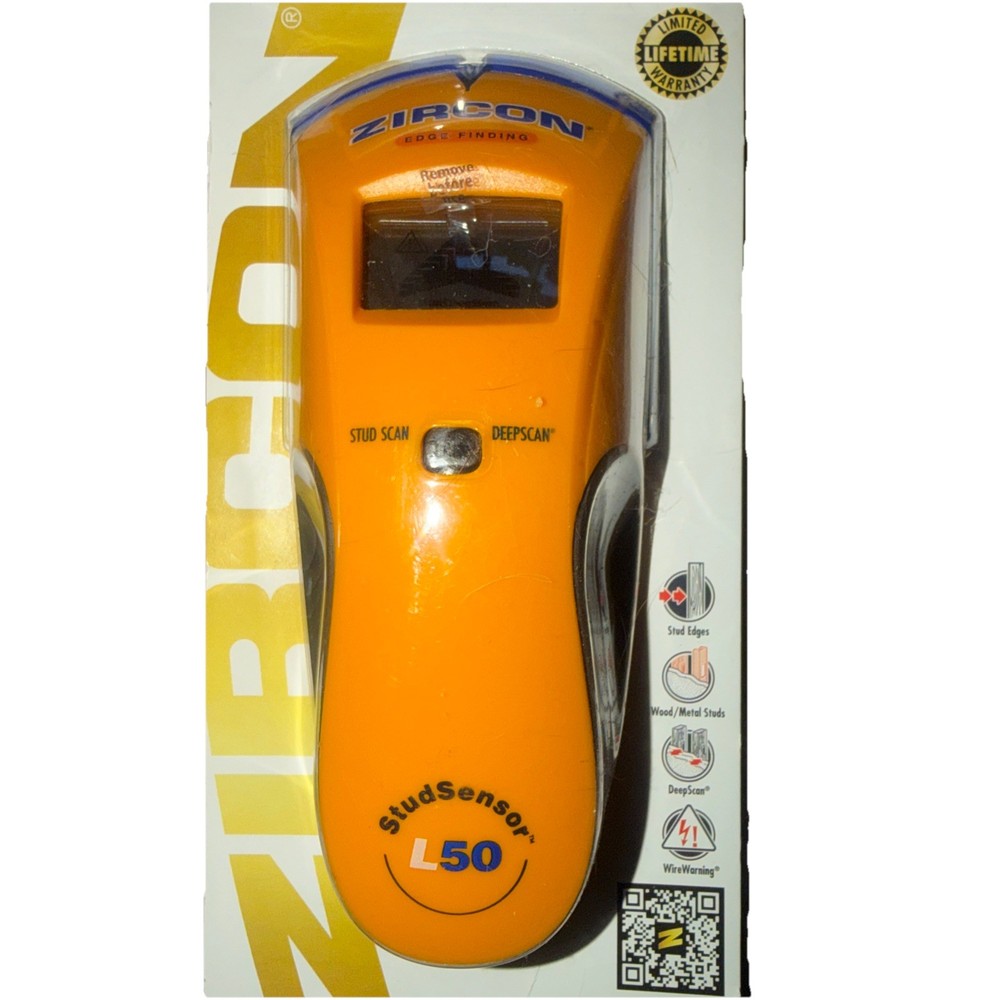 Zircon StudSensor L50 Edge Finding Electronic Stud Finder Sensor w/Pocket Level
