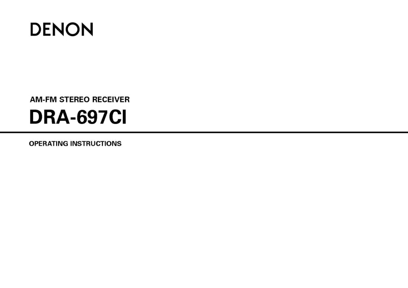 Denon DRA-697CI Receiver Owners Manual