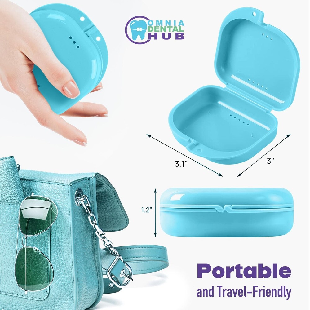 Dental Grade Trapezoid Denture Retainer Tooth Case Denture Storage Boxes
