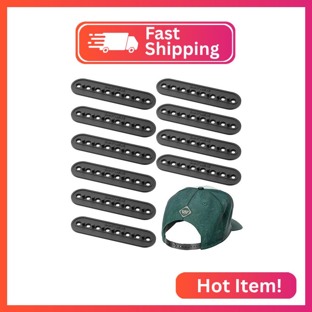 SAINT NIEVE 10 Pack Hat Size Extender, Adjustable Hat Buckle Replacement, TPR+PP