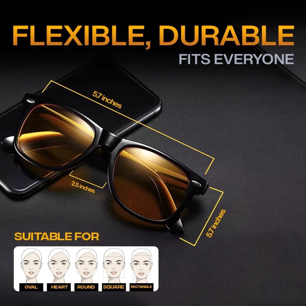 Prosper™ Amber Blue Light Blocking Glasses - For Computer,...