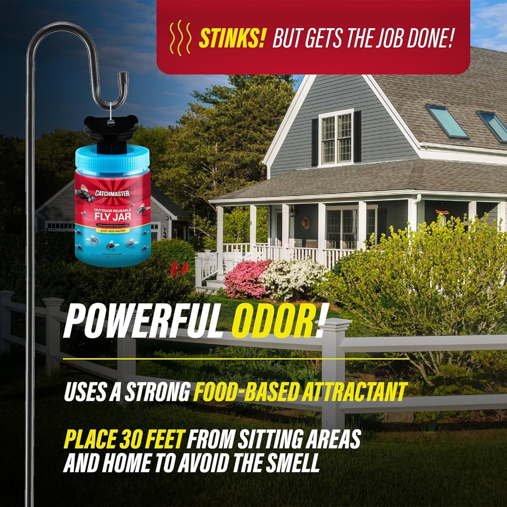 Catchmaster Reusable Fly Jar Refill 3-Pack – Food-Based Lure