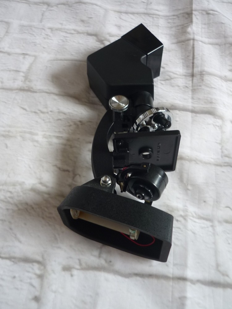 battery operated microscope plastic black visual reserarch 20x35x60x