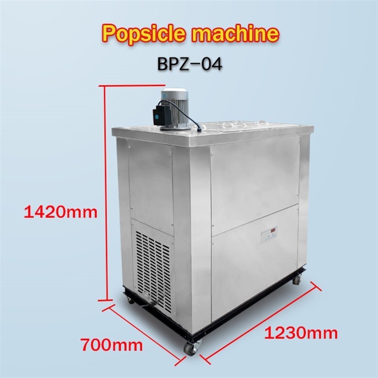 Commercial 4 mold sets ice popsicle sticks making machine,ice pops machine