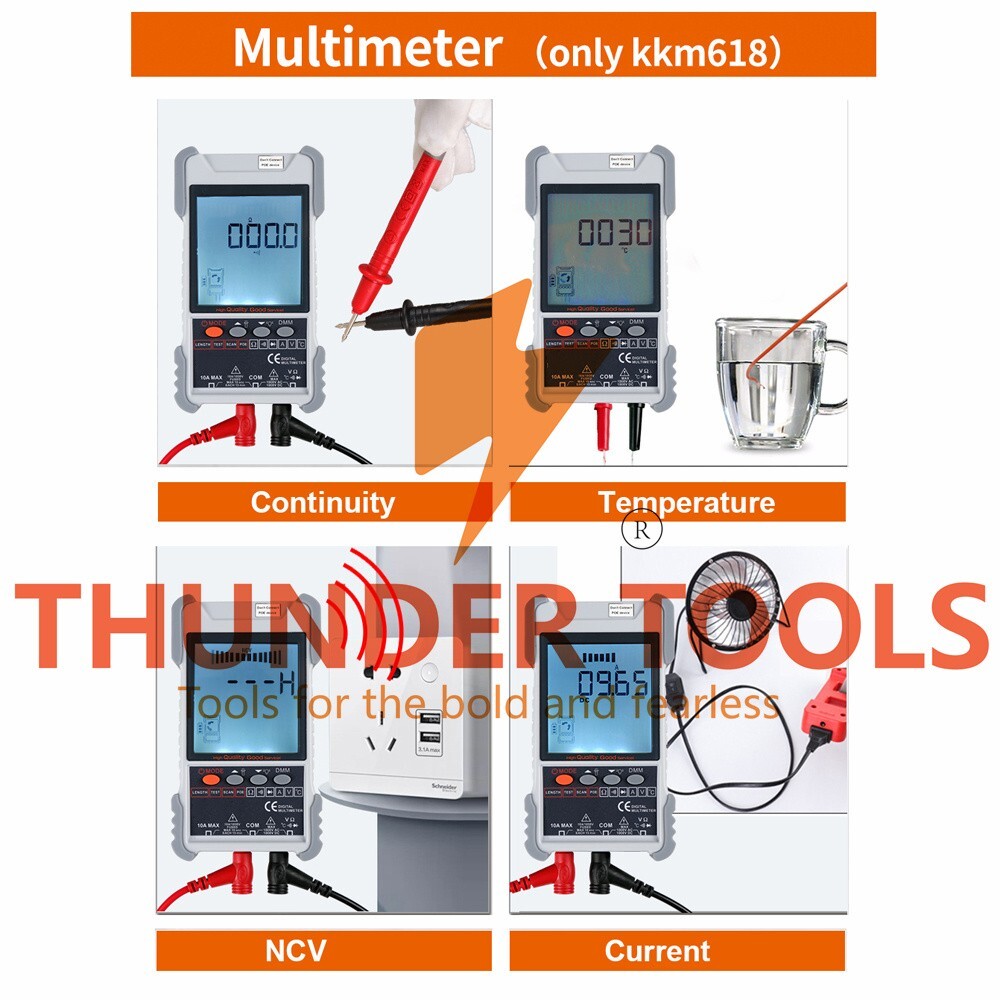 Thunder Tools KKMoon KKM618 Handheld Portable Cable Tester with LCD