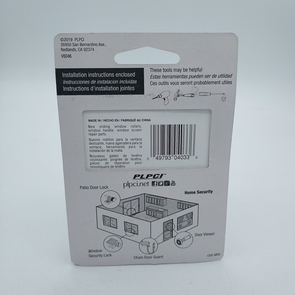*2 Pack* Defender - Security Sliding Window Lock - Tamper-Resistant (S 4033)