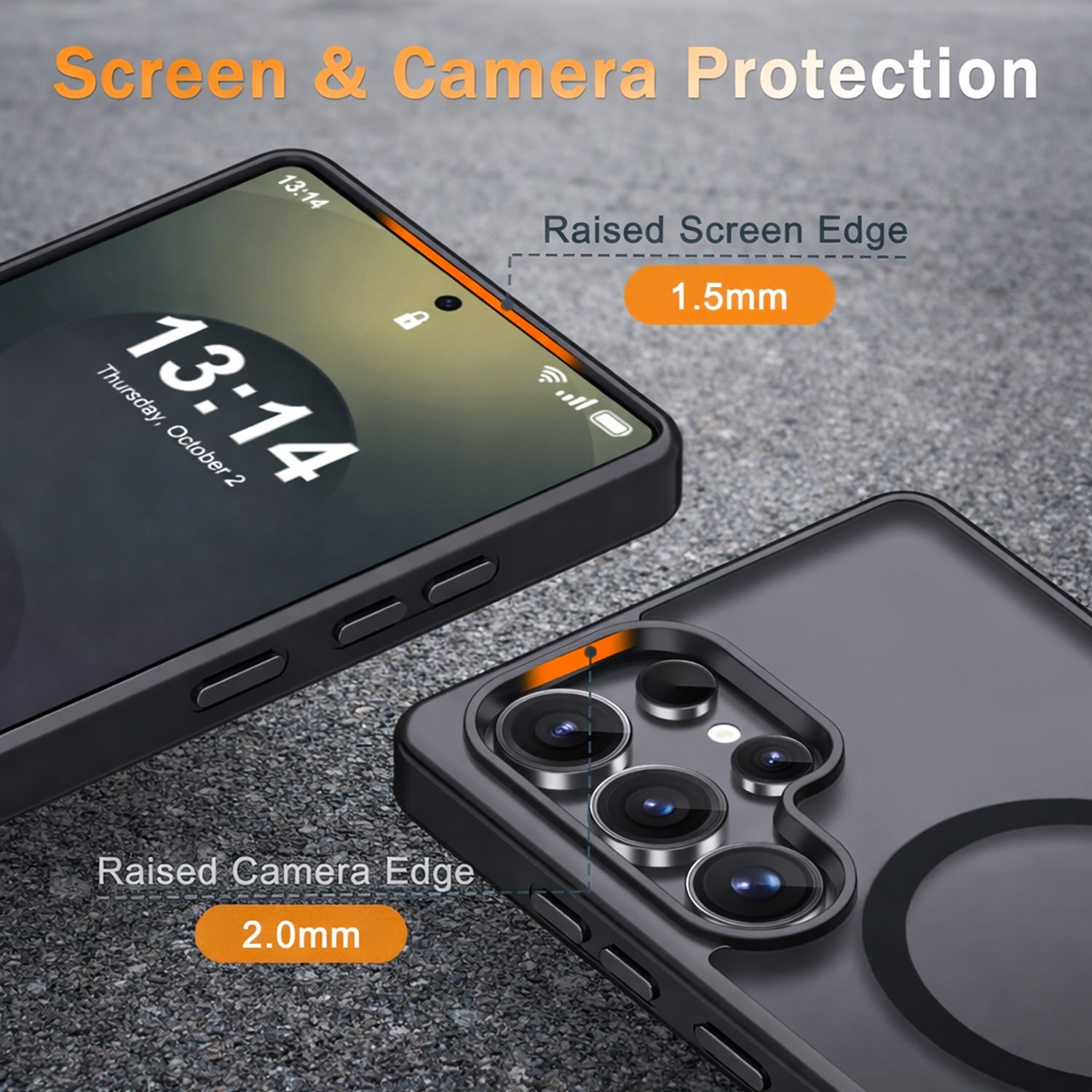 For Samsung Galaxy S26 Ultra Case S26 S25 Plus Phone Cover Mag Safe+Screen Glass