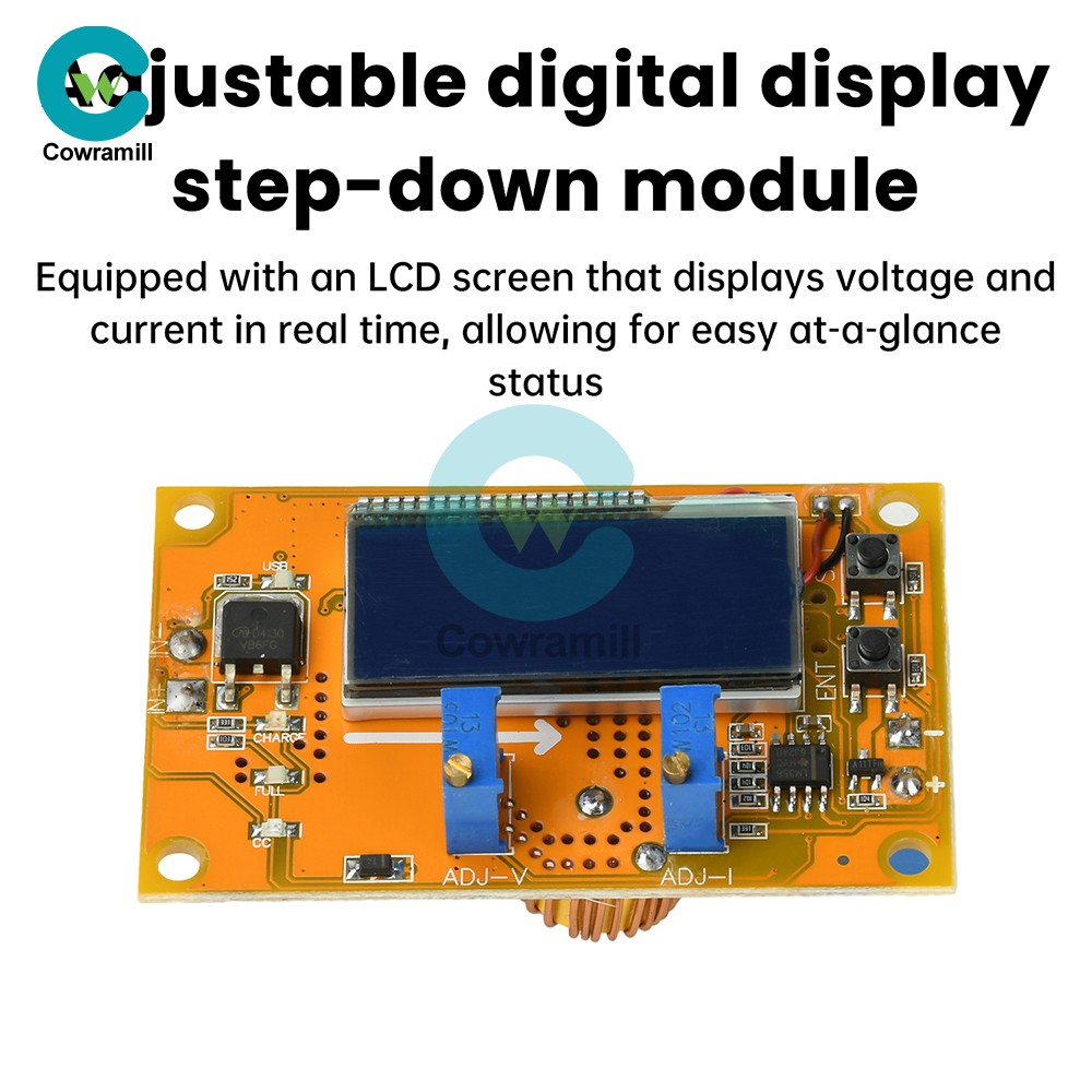 DC-DC 8V-36V to 1.25V-32V 4.2A DC Adjustable LCD Display Step-Down Power Module