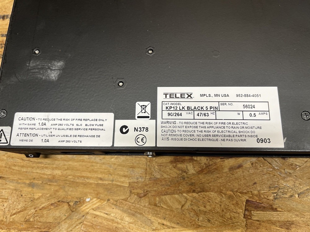 Telex RTS KP12LK-5 12-Position Lever Key Intercom Panel