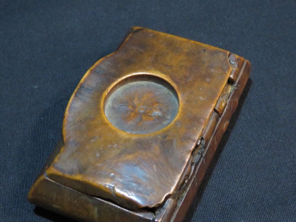 Vintage Wood Snuff Box, AS IS