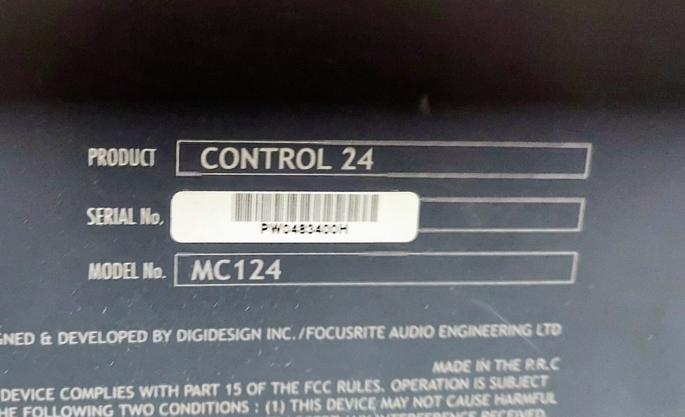 Digidesign Focusrite MC124 Control24 Protools Professional Mixer Console