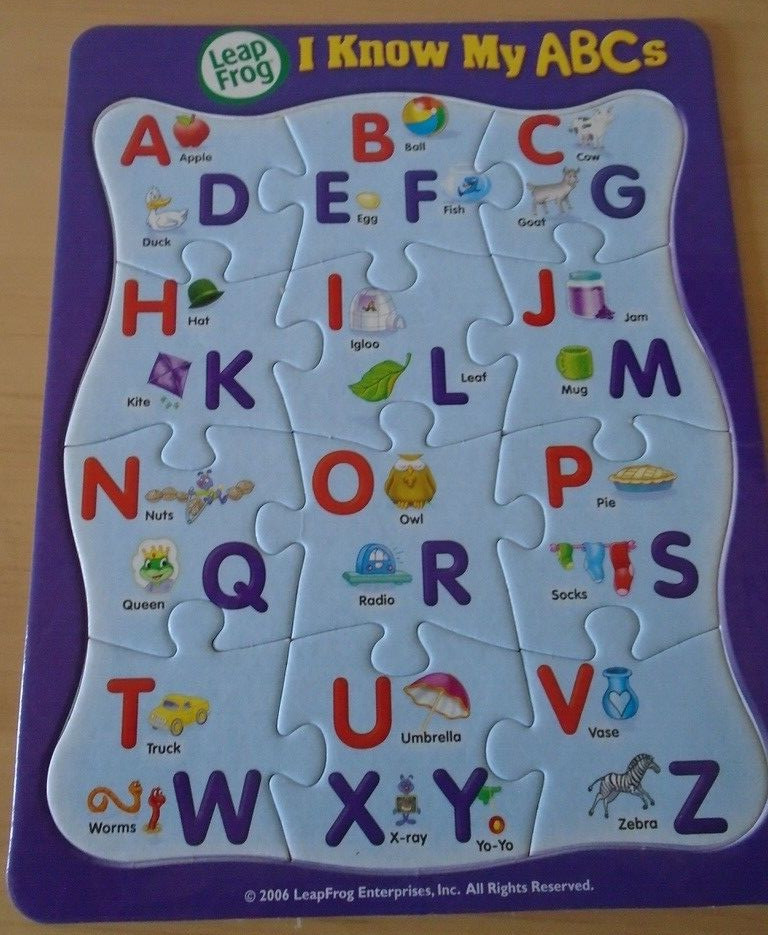 2006 LeapFrog SIX Tray Puzzles Learning Alphabet ABCs/Math