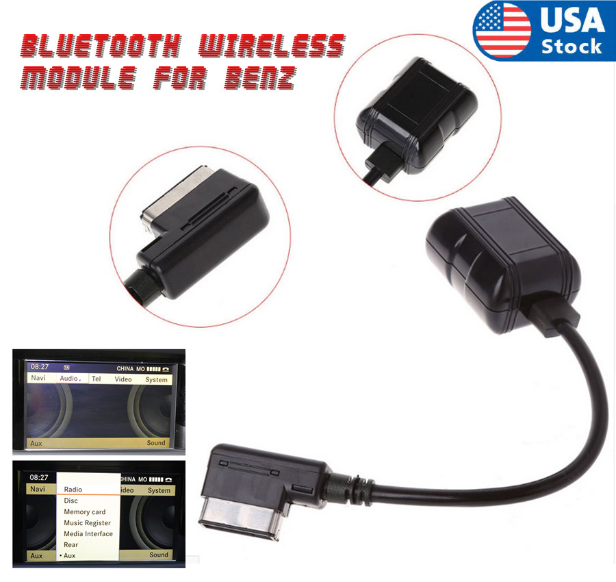 Wireless Bluetooth Adapter Radio Stereo MMI AUX InterfaceCable For Benz GLK E S