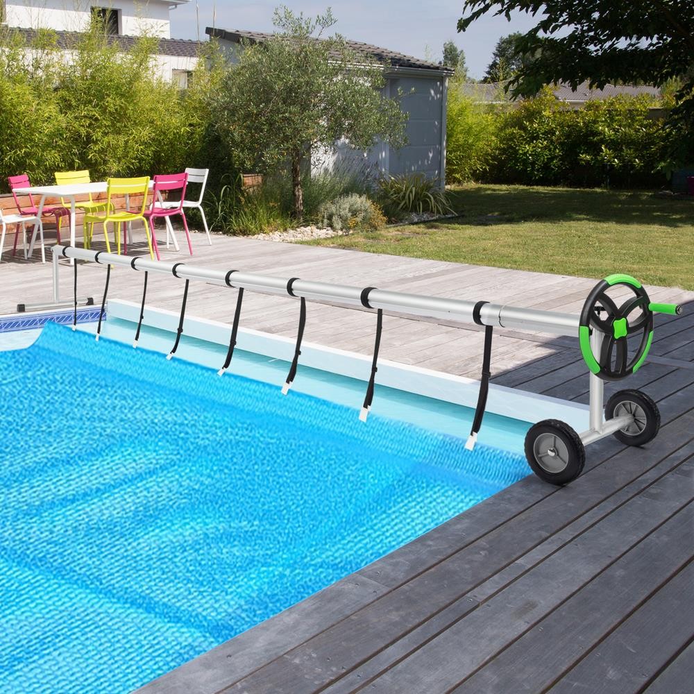 18 FT Pool Cover Reel Aluminum Solar Swimming Inground Cover Blanket Reel