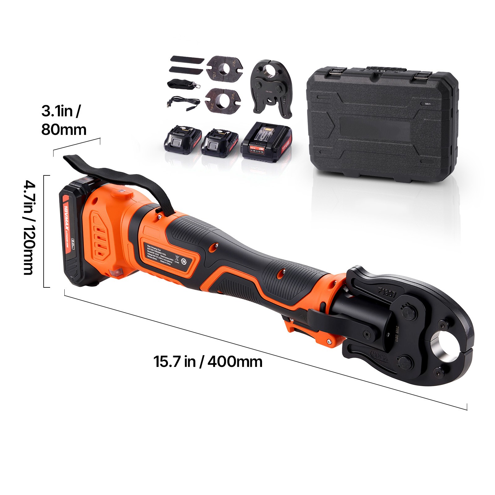 Uimoso 18V Cordless Mini Press Tool Kit for PEX Pipe and Copper Rings