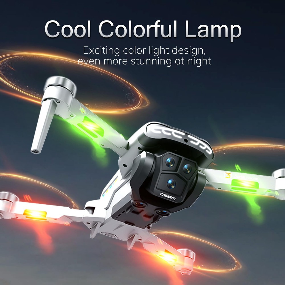 Drone with Camera for Adults 4K, RC Drones LCD Screen silvery