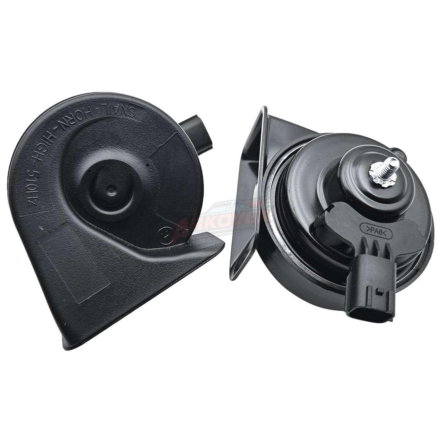 Pair Snail Horns High Low Tone 12V 400Hz-500Hz For Hyundai Elantra GT 2006-2017