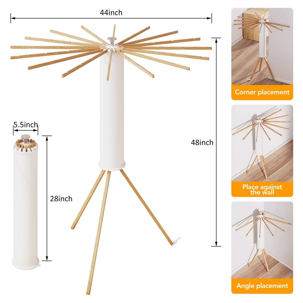 Clothes Drying Rack Tripod,Drying Rack Clothing,Laundry Drying Rack,Floor Sta...