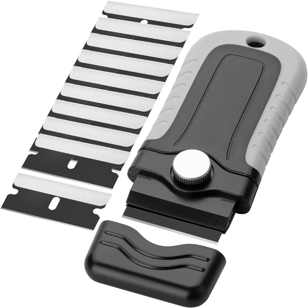 Bates- Razor Blade Scraper, Razor Scraper Set with 10 pcs Extra Blades, Window S