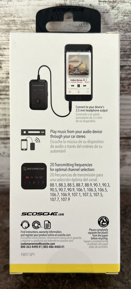 SCOSCHE FMT4R FM Transmitter with 20 Frequency Selections (IL/RT6-17776-FMT7-...