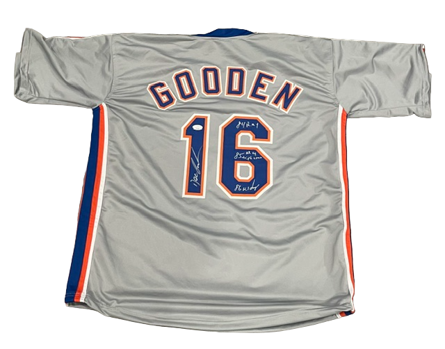 Dwight "Doc" Gooden Signed Auto Custom Jersey NY Mets w/ 4 Insc. JSA WIT COA