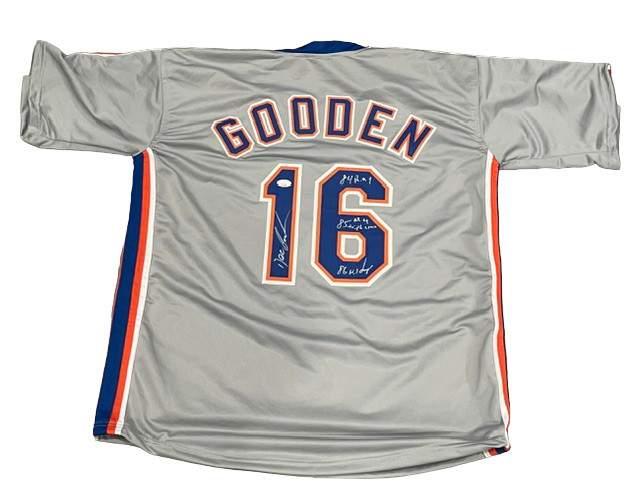 Dwight "Doc" Gooden Signed Custom Jersey NY Mets w/ 4 Insc. JSA WIT COA