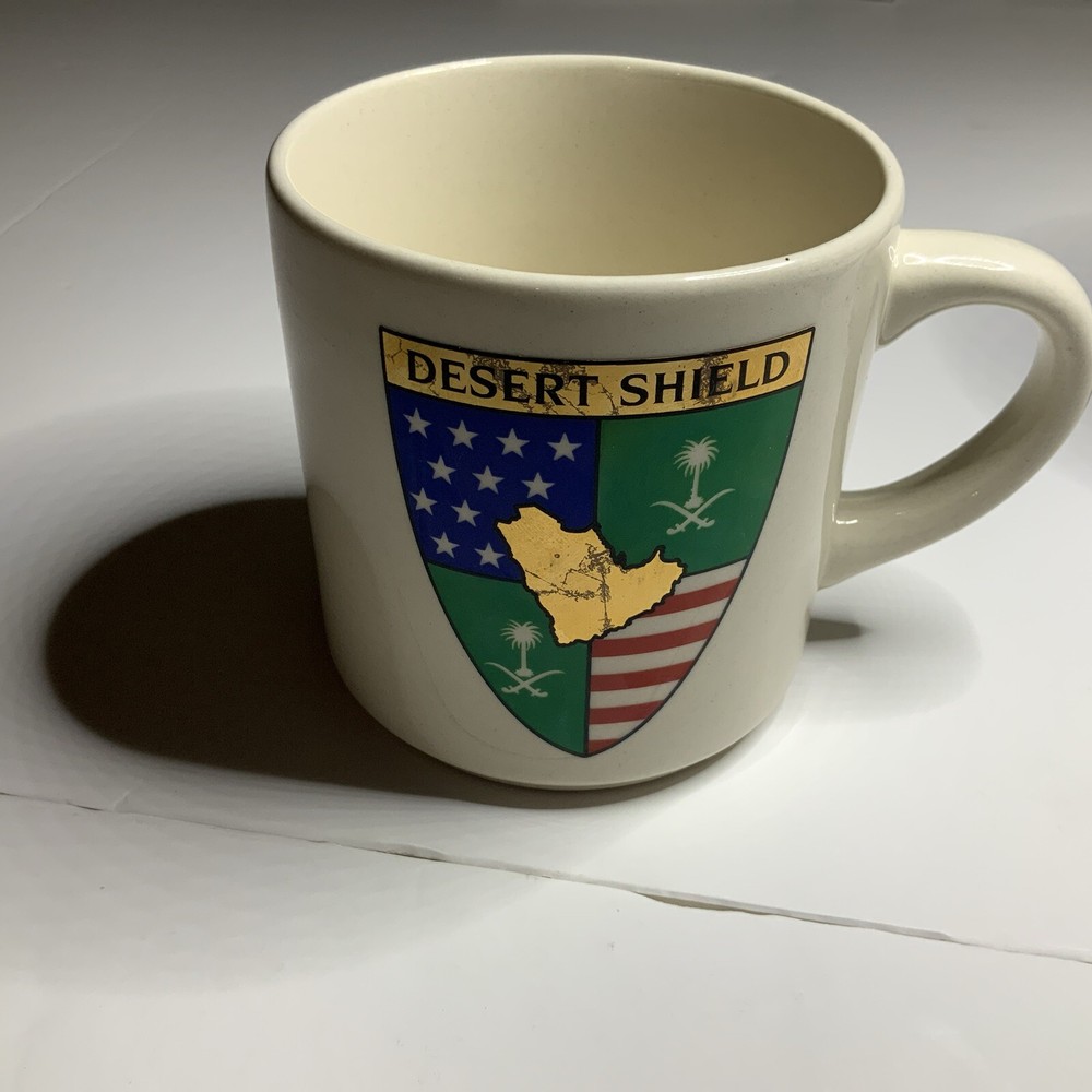 Vintage Operation Desert Shield 1990s Ceramic Coffee Mug